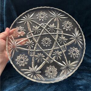 Clear Glass Decorative Plate